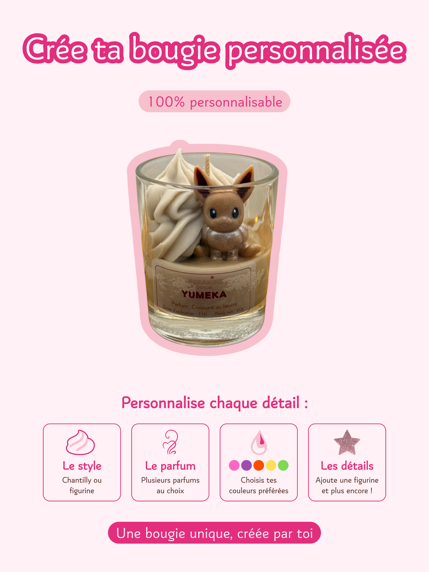 Bougie personnalisée Tsukanime