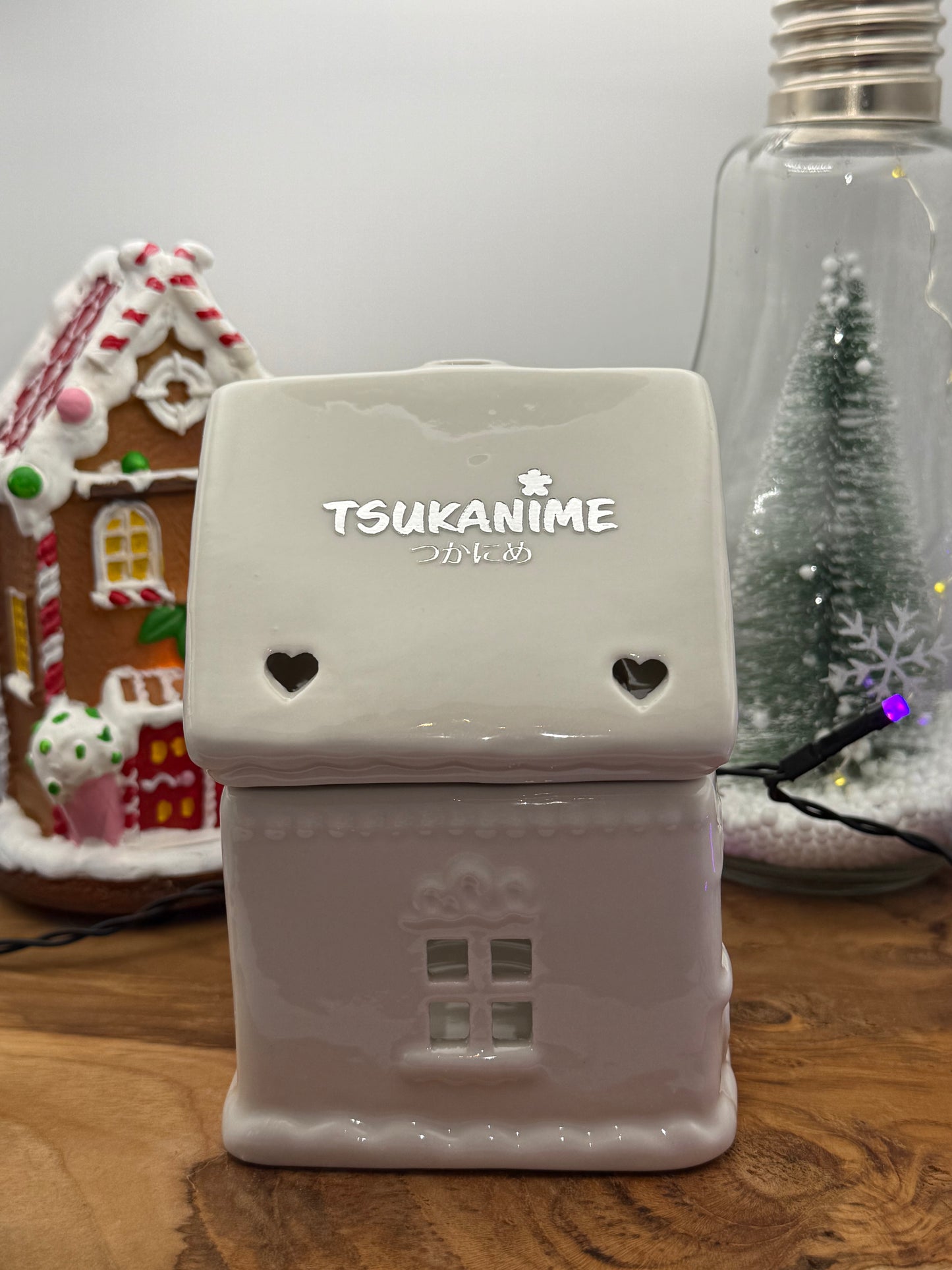 Brûle-parfum maison en pain d'épices blanche