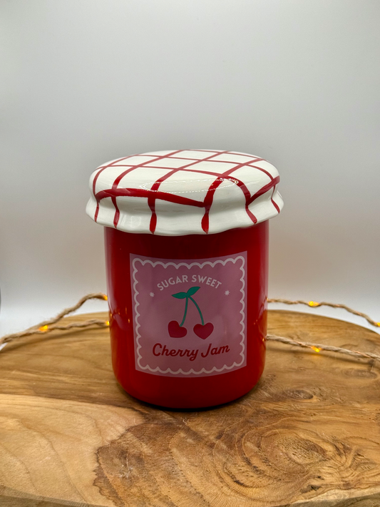 Brûle-fondant pot de confiture cerise