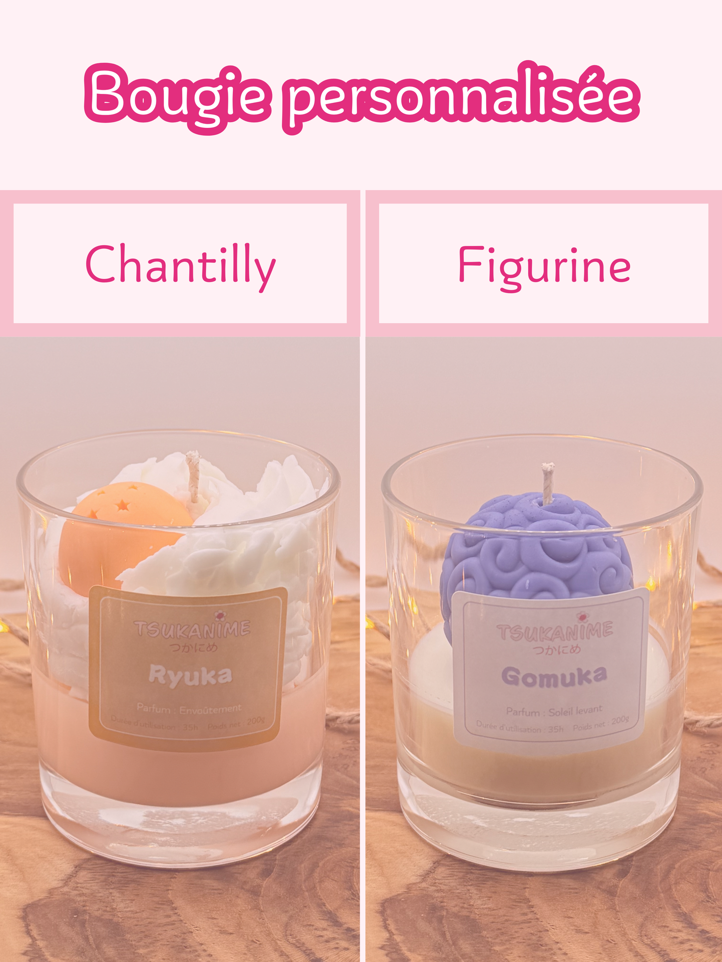 Bougie personnalisée Tsukanime